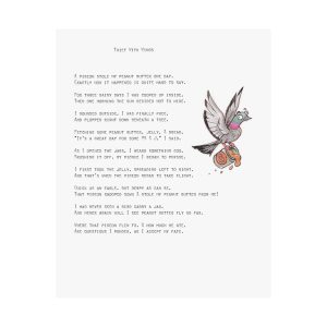 "Thief with Wings" Typewritten Poem – Print Poster