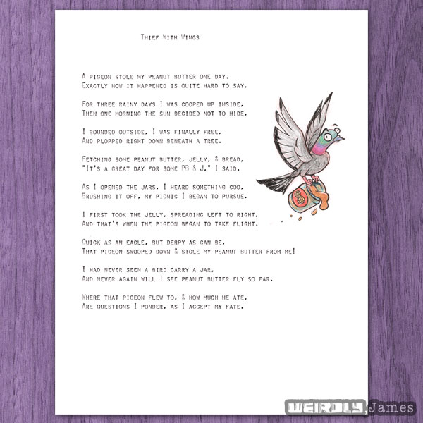 Original-Typewritten-Poem-Print-Thief-With-Wings-by-James-Koenig-01